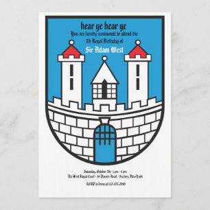 Invitation de fête d'anniversaire de forteresse