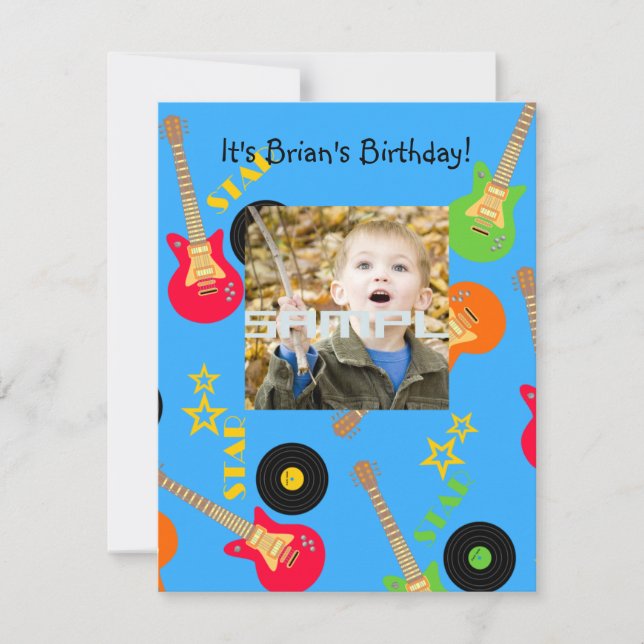Invitation de fête d'anniversaire de garçon de (Devant)