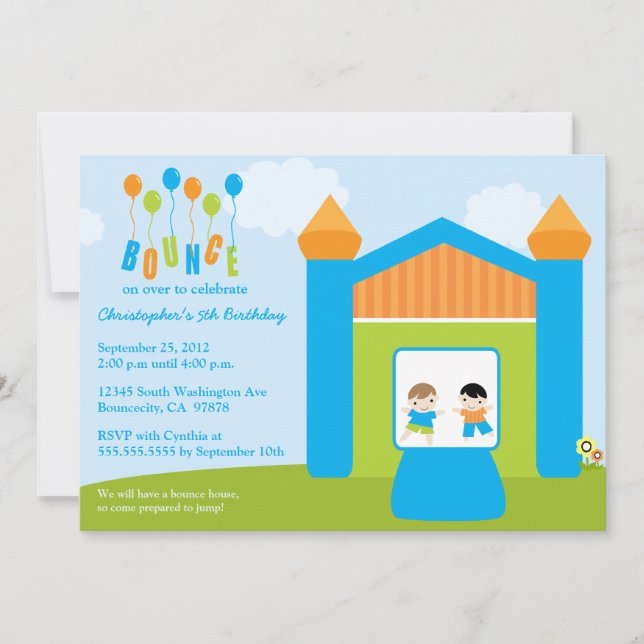 Invitation de fête d'anniversaire de garçons de (Devant)