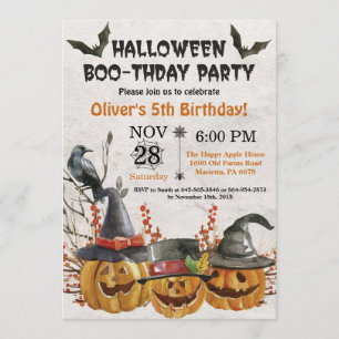 Invitation de fête d'anniversaire de Halloween