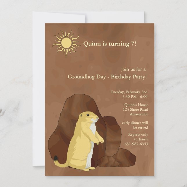 Invitation de fête d'anniversaire de jour de (Devant)