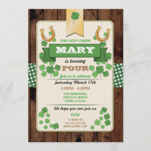 Invitation de fête d'anniversaire de jour de St