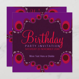 Invitation de fête d'anniversaire de la déesse sup