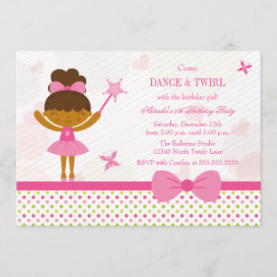 Invitation de fête d'anniversaire de la fille