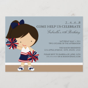 Invitation de fête d'anniversaire de la Marine/Pom