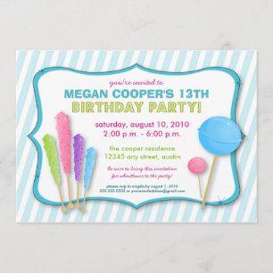 Invitation de fête d'anniversaire de magasin de