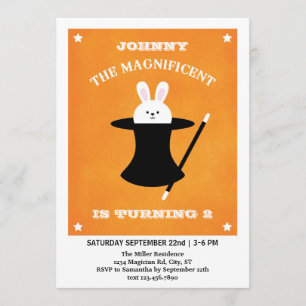 Invitation de fête d'anniversaire de magicien