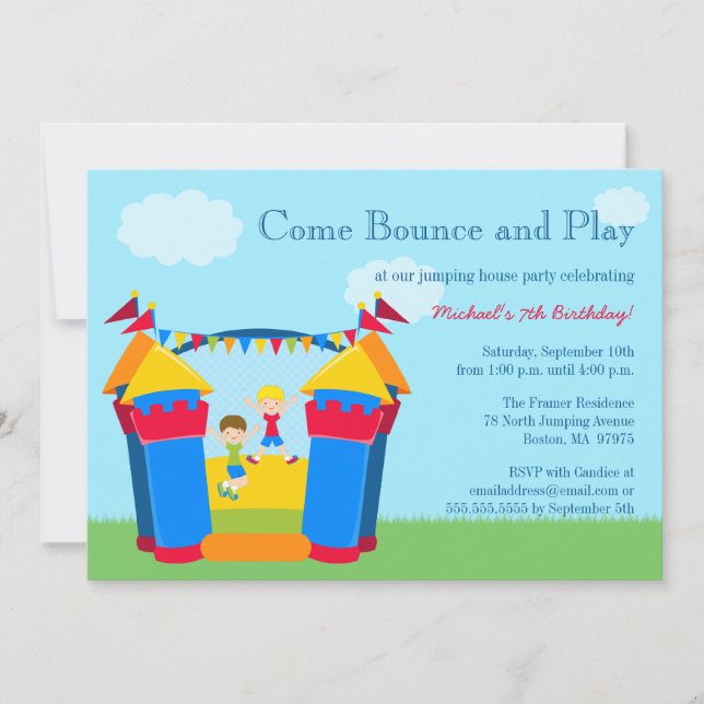 Invitation de fête d'anniversaire de maison du (Devant)