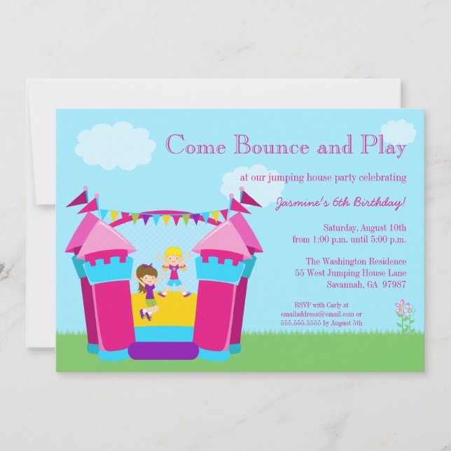 Invitation de fête d'anniversaire de maison du (Devant)