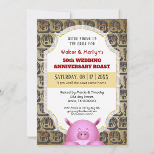 Invitation de fête d'anniversaire de mariage BBQ P