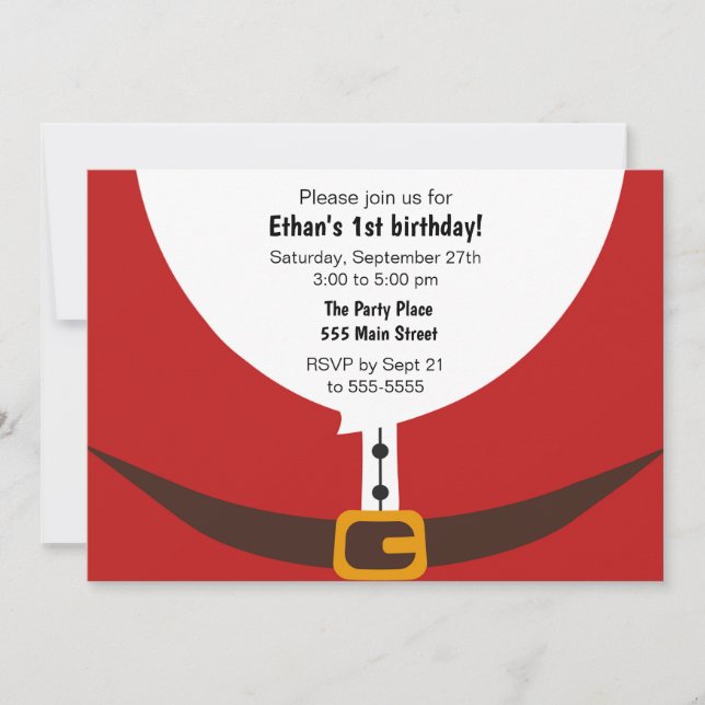 Invitation de fête d'anniversaire de Noël du père (Devant)