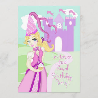 Invitation de fête d'anniversaire de princesse