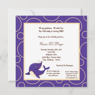 invitation de fête d'anniversaire de Seal Pok-a-Do