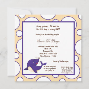 invitation de fête d'anniversaire de Seal Pok-a-Do