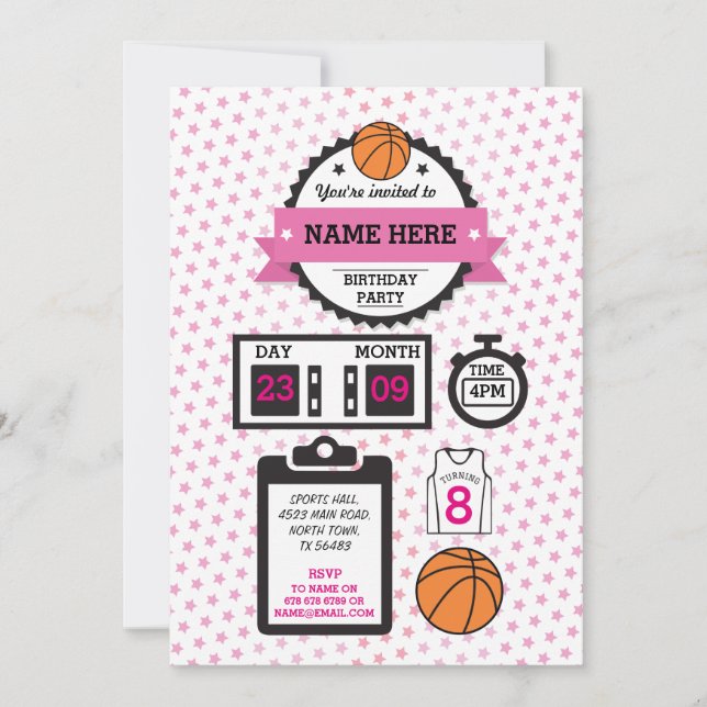 Invitation de fête d'anniversaire de sport de (Devant)