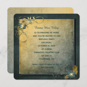 invitation de fête d'anniversaire de style vintage