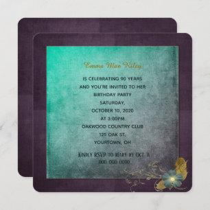 invitation de fête d'anniversaire de style vintage