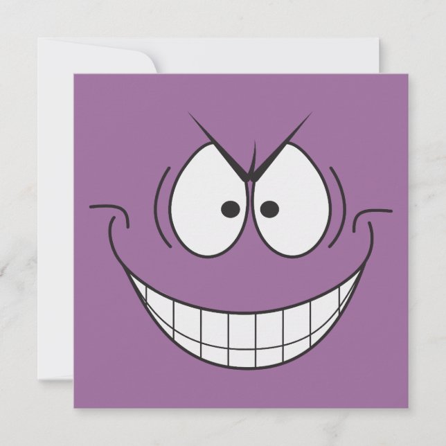 Invitation de fête d'anniversaire de super vilain  (Devant)