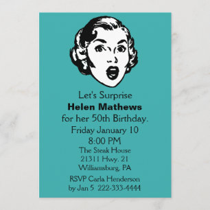 Invitation de fête d'anniversaire de surprise