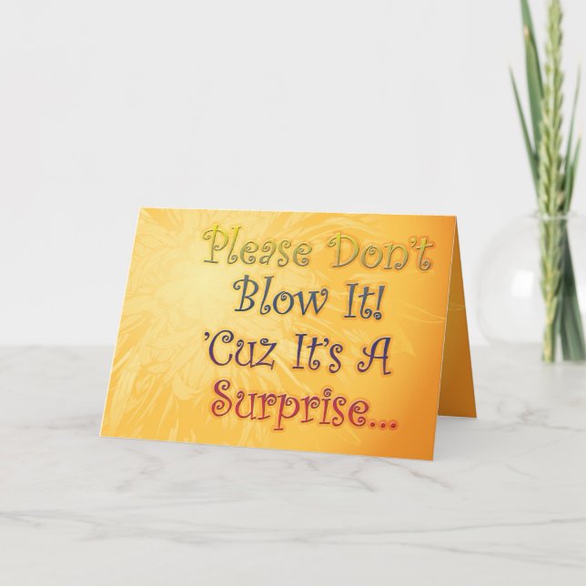 Invitation de fête d'anniversaire de surprise pour (Devant)