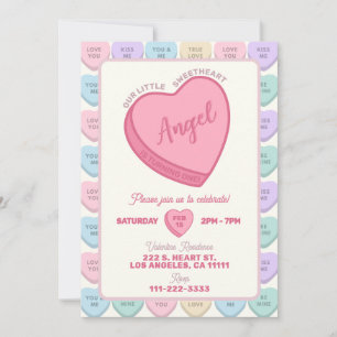 Invitation de fête d'anniversaire de Sweetheart In
