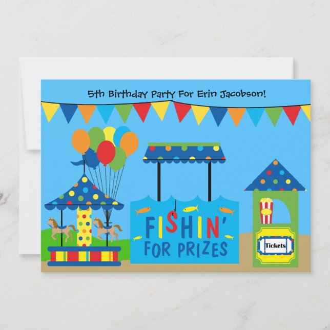 Invitation de fête d'anniversaire de thème de (Devant)