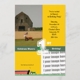 Invitation de fête d'anniversaire de tracteur :