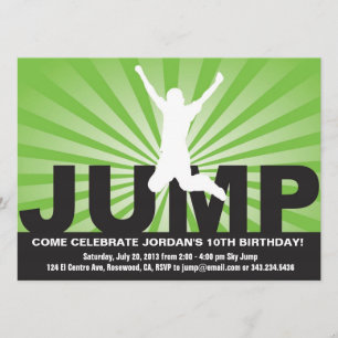 Invitation de fête d'anniversaire de trempoline