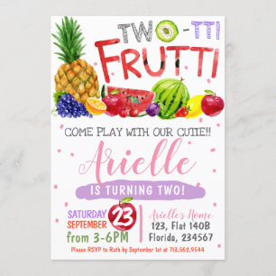 Invitation de fête d'anniversaire de Two-Tti