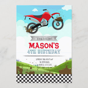 Invitation de fête d'anniversaire de vélo de