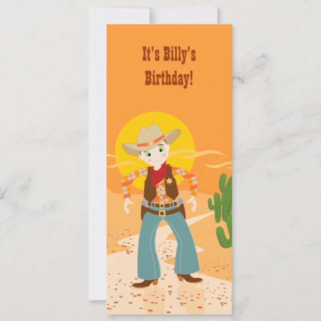 Invitation de fête d'anniversaire d'enfant de (Devant)