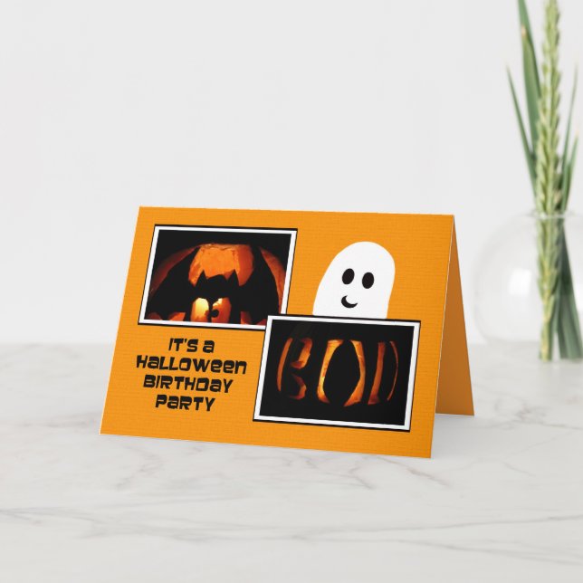 Invitation de fête d'anniversaire d'Halloween (Devant)