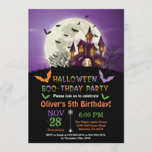 Invitation de fête d'anniversaire d'Halloween