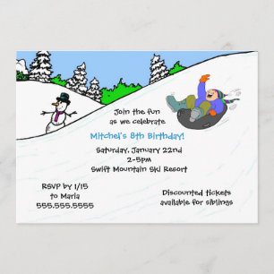 Invitation de fête d'anniversaire d'hiver de