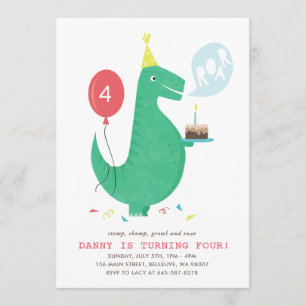 Invitation de fête d'anniversaire d'hurlement de T