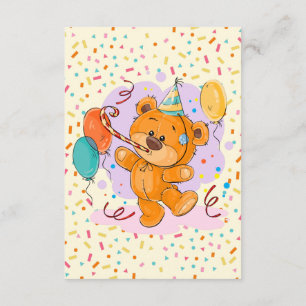 Invitation de fête d'anniversaire d'ours de