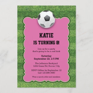 Invitation de fête d'anniversaire du football