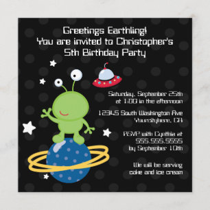 Invitation de fête d'anniversaire du garçon