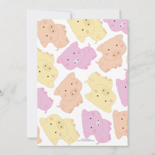 invitation de fête d'anniversaire du petit porc