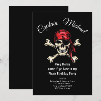 Invitation de fête d'anniversaire du Pirate