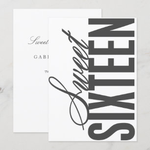 Invitation de fête d'anniversaire du sweet sixteen