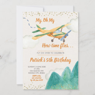 Invitation de fête d'anniversaire d'un garçon d'av