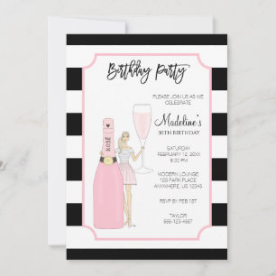 Invitation de fête d'anniversaire - Fashion Girl R