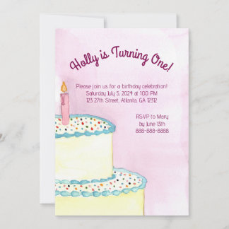 Invitation de fête d'anniversaire - Gâteaux et arr