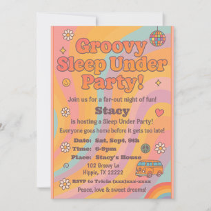 Invitation de fête d'anniversaire Groovy Sleep Und