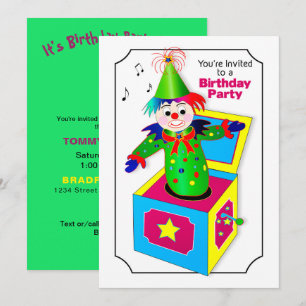 Invitation de fête d'anniversaire, Jack d'enfant d