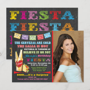 Invitation de fête d'anniversaire mexicaine