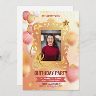 Invitation de fête d'anniversaire Modèle