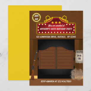 Invitation de fête d'anniversaire néon sur le thèm