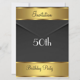 Invitation de fête d'anniversaire Or 50e anniversa